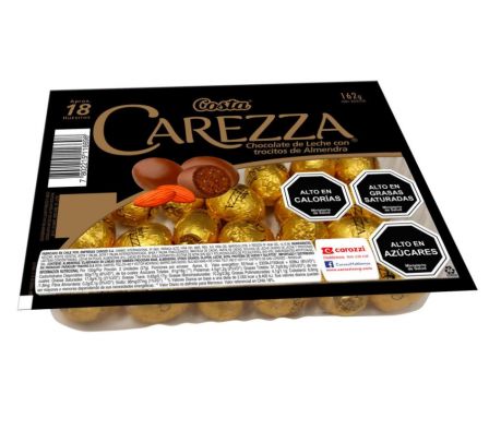 HUEVO DE PASCUA COSTA  BANDEJA CAREZZA 18X9 GR.