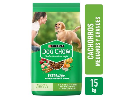 ALIMENTO P/PERRO DOG CHOW CACHORRO RAZA MED/GR 15K