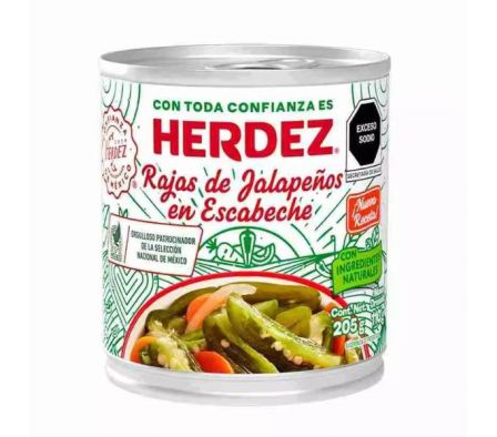 SALSA JALAPEÑOS HERDEZ EN RAJAS  205G