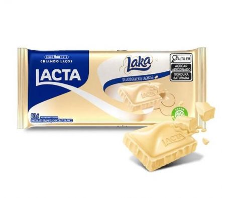 CHOCOLATE BLANCO LACTA LAKA 80GR