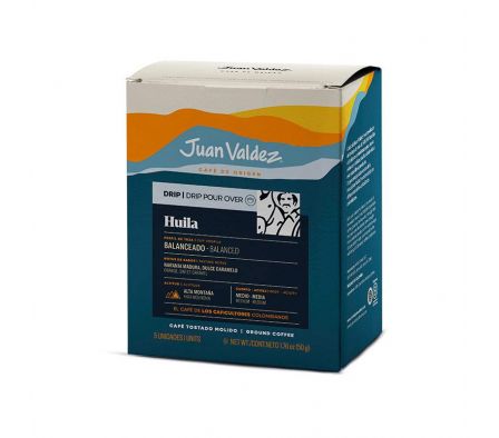 CAFE JUAN VALDEZ DRIP COFFE HUILA 50G