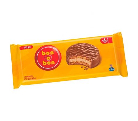 ALFAJOR BON O BON NEGRO AGRUPADO 6*40GR