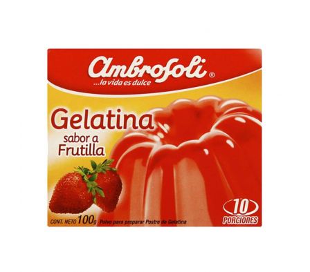 AMBROSOLI GELATINA FRUTILLA 160GR*20