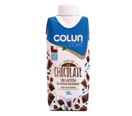 LECHE C/CHOCOLATE COLUN LIGHT SIN LACTOSA 330ML
