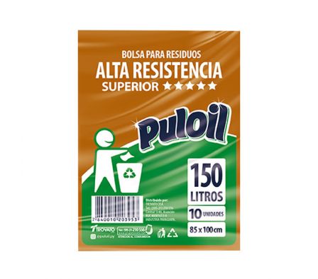 BOLSA PULOIL  BASURA ALTA RESISTENCIA N/150 LITROS