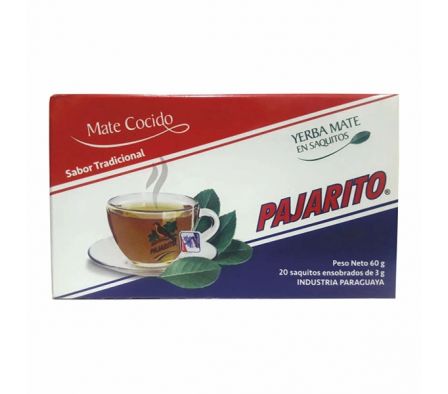MATE COCIDO TRADICIONAL E/SAQUITOS 60 GR PAJARITO