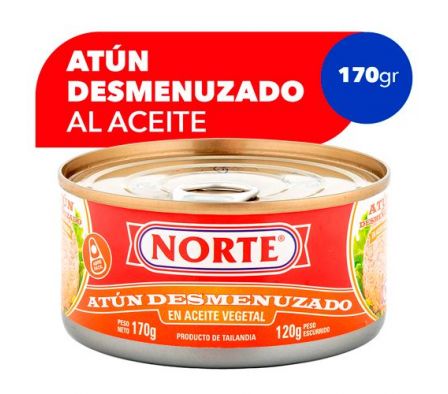 NORTE ATUN GRATED EN ACEITE 170 GR *48