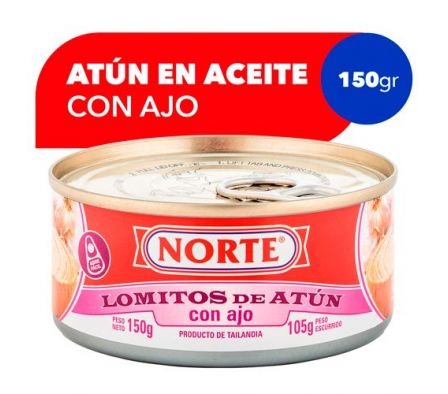 NORTE ATUN ACEITE EN AJO 150GR *48