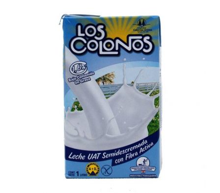 LECHE L.V LOS COLONOS SEMI DESCR. C/ FIBRA 1LT