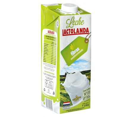 LECHE LACTOLANDA SEMIDESCREMADA C/FIBRAS 1L