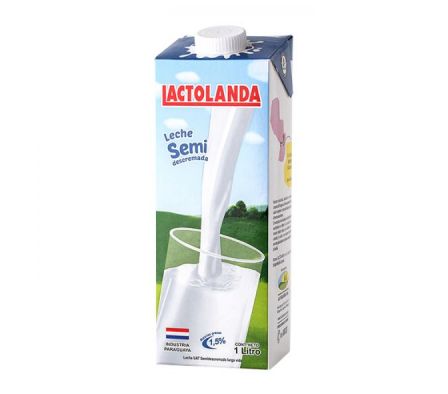 LECHE LACTOLANDA UAT SEMIDESCREMADA 1L