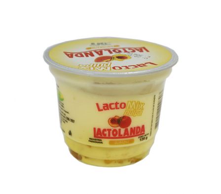YOGUR LACTOLANDA LACTOMIX PULPA DURAZNO 120GR.