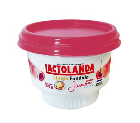 QUESO LACTOLANDA FUNDIDO JAMON POTE 200GR.