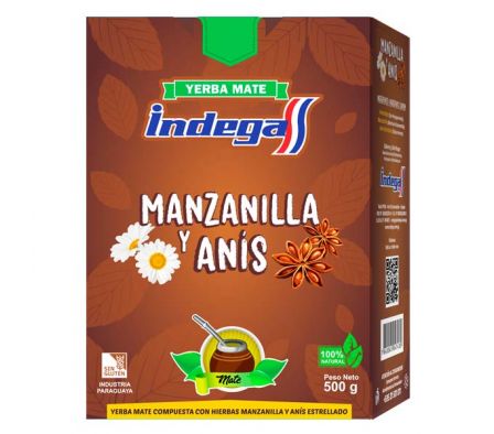 YERBA INDEGA MANZANILLA Y ANIS CAJA 500GR