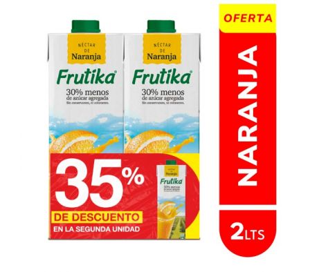 PACK X 2 FRUTIKA NECTAR NARANJA 1LT 10% DTO