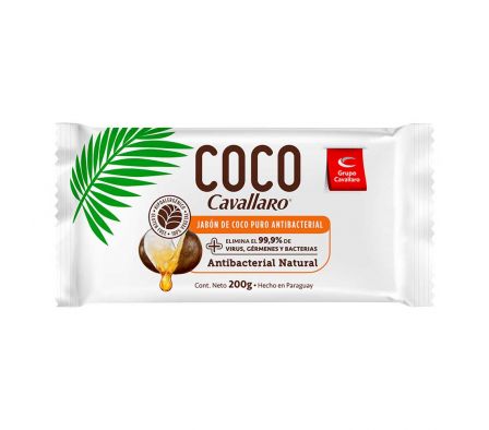 JABON EN  PAN CAVALLARO COCO PURO BLANCO X 200 GRS