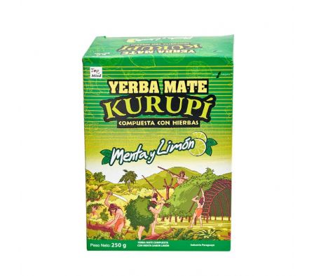YERBA MATE KURUPI MENTA Y LIMON 250 GR