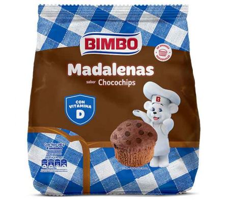 MADALENAS BIMBO CHOCO CHIPS FLOW 6UN 240GR