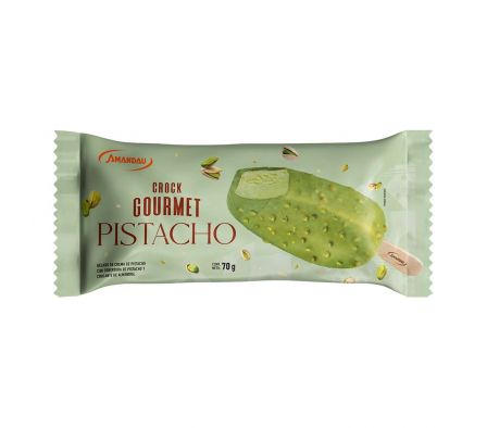 HELADO AMANDAU EN PALITO CROCK PISTACHO 70G