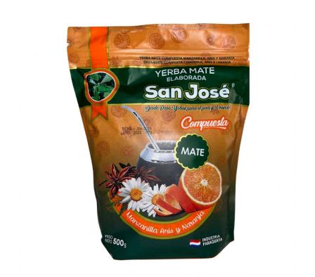 YERBA MATE SAN JOSE MANZANILLA,ANIS NARAJA 500GR