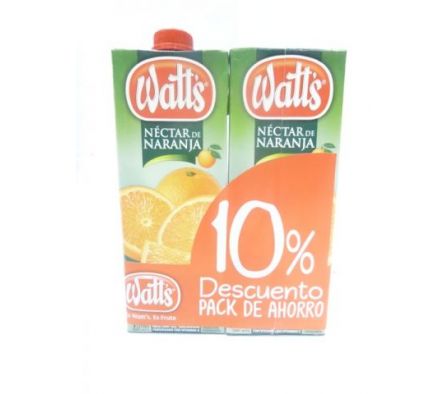 PACK x 2 WATTS NECTAR NARANJA 1 LT,