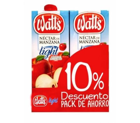 PACK x 2 WATTS LIGHT MANZANA 1000 ML