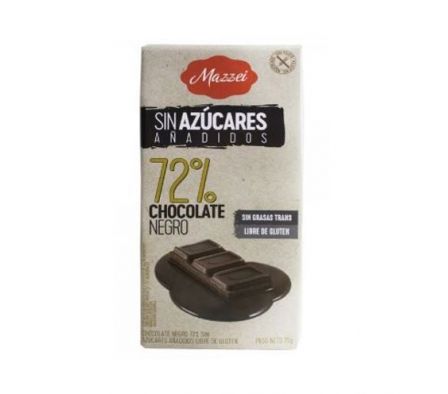CHOCOLATE BEFIT 72% CACAO SIN AZÚCAR 25GR