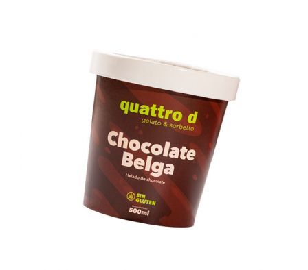 HELADO QUATTRO D CHOCOLATE BELGA 500 ML