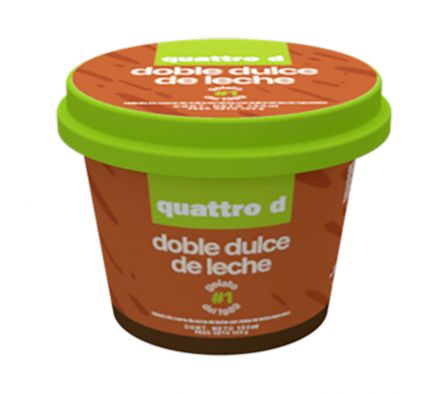 HELADO QUATTRO D DOBLE DULCE DE LECHE 150ML