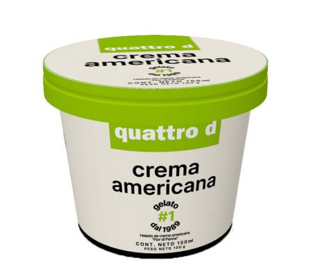 HELADO QUATTRO D CREMA AMERICANA 150ML