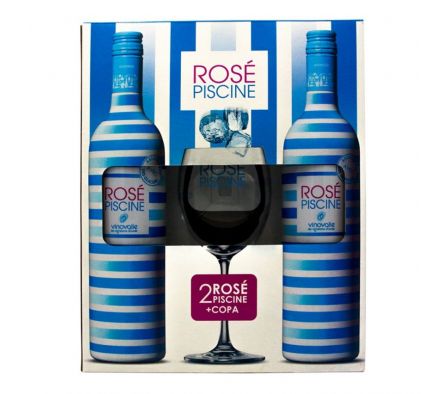 2 ROSE PISCINE 600ML+ COPA
