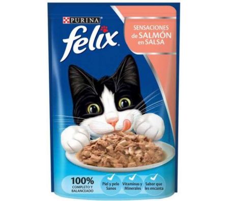 ALIMENTO P/GATITOS FELIX DE SALMON EN SALSA 85G