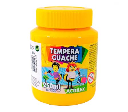 TEMPERA ACRILEX  GUACHE AMARILLO 250ML