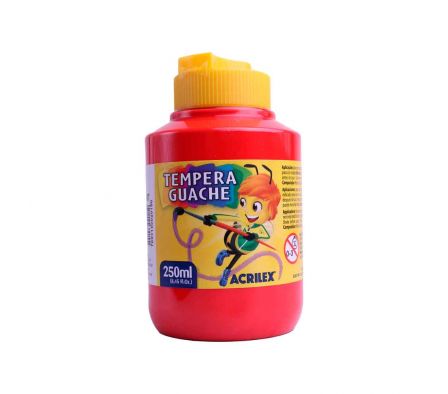 TEMPERA ACRILEX  GUACHE ROJO 250ML
