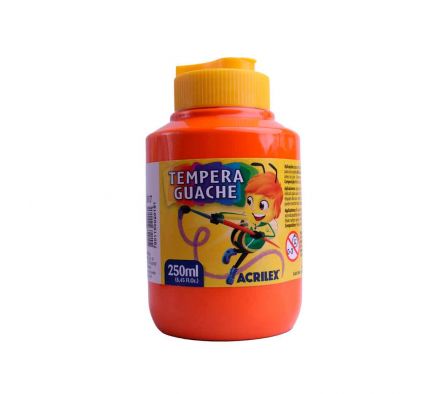 TEMPERA ACRILEX  GUACHE NARANJA 250 ML.