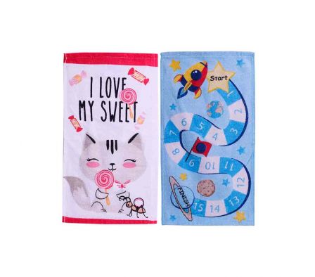 TOALLA TEKA VISITA FELPUDA RECREO-CANDY 23X43CM