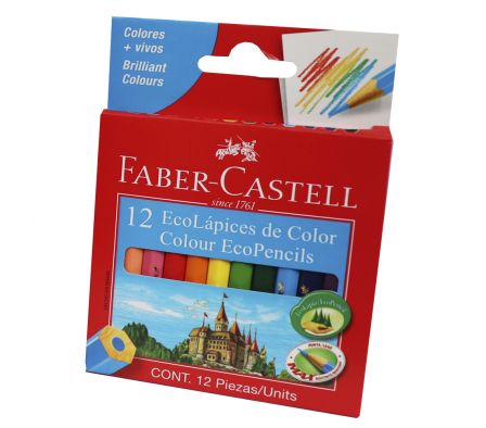 LAPIZ DE COLOR FABER CORTO 12 UNDS 