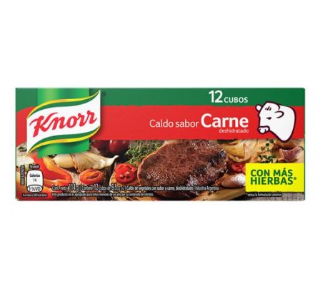 CALDO DE CARNE KNORR 12CUBOS 114GR
