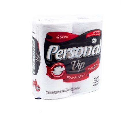 PAPEL HIG. PERSONAL DOBLE HOJA VIP  X 4 UNDS