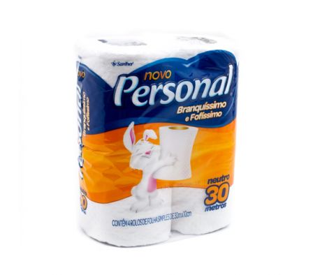 PAPEL HIG. PERSONAL HOJA SIMPLE X 4 UNDS 