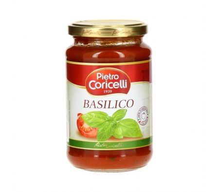 SALSA TOMATE PIETRO CORICELLI  BASILICO 350GR 