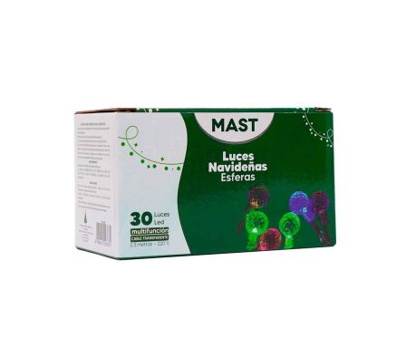 LUCES NAVIDEÑA LED CANICAS 30 LUVES MULTICOLOR 