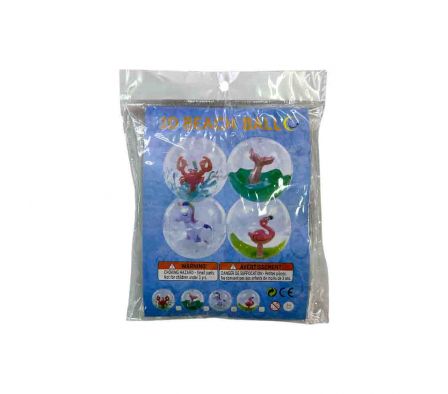 PELOTA INFLABLE C/DISEÑO 16CM P/PLAYA REF 1446-16