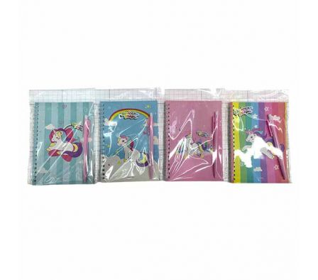 LIBRETA C/DISEÑOS UNICORNIO 12X17CM REF H1-21191-
