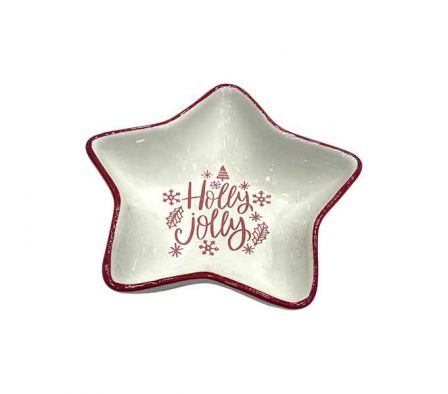 BOWL FELIZ NAVIDAD ESTRELLA 20X5CM REF 66259