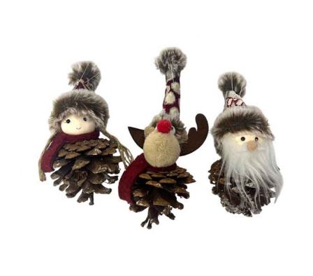 MUÑECO NAVIDEÑO E/PINO 10CM REF B5-6844-1