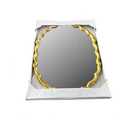 ESPEJO D/PARED MARCO ONDULADO DORADO 53X46CM REF B