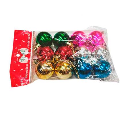 GLOBO NAV LISO  MULTICO  E/BOLSA 3CM 12PCS REF 917