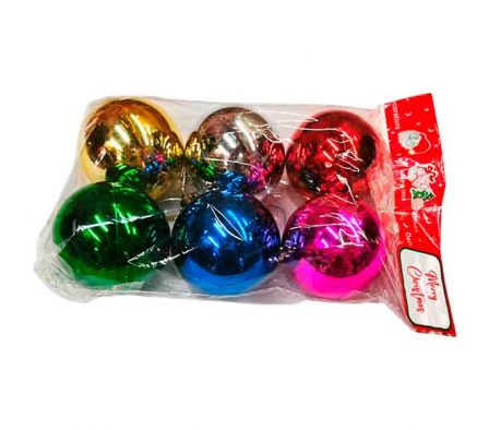 GLOBO NAV LISO MULTIC E/BOLSA 6CM 6PCS REF 9179-35