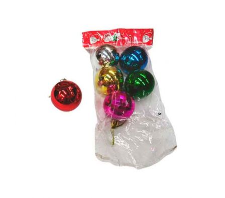 GLOBO NAV LISO MULTICO  E/BOLSA 5CM 6PCS REF 9179-